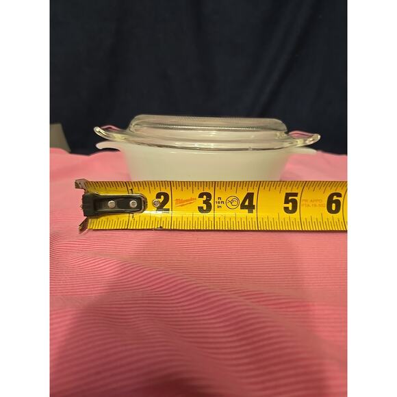 VTG Anchor Hocking Fire King 472 12oz Ovenware Blue Cornflower Casserole w Lid - Picture 7 of 8